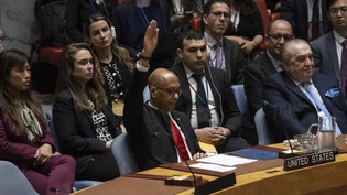 dpatopbilder - Robert Wood, US-Botschafter bei den Vereinten Nationen, stimmt gegen eine Resolution. Foto: Yuki Iwamura/AP/dpa