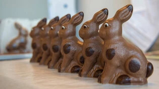 Hasenparade: In allen Formen gibt es sie – die leckeren Osterhasen aus Schokolade.