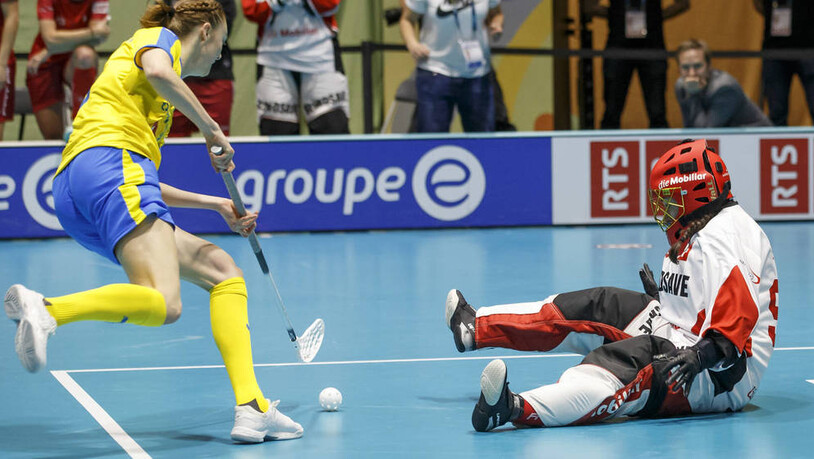 Lara Heini an der WM 2019 im Spiel gegen Schweden. 