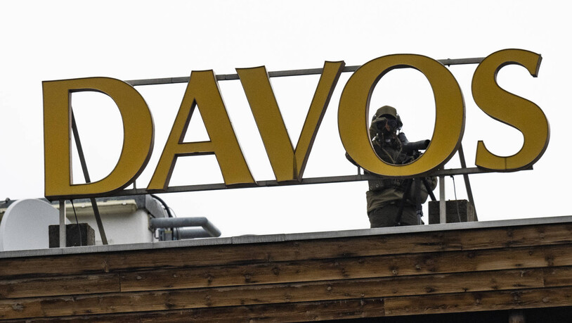 Für die Sicherheit: Auch am diesjährigen WEF waren Einsatzkräfte in Davos, um die Lage im Blick zu behalten.