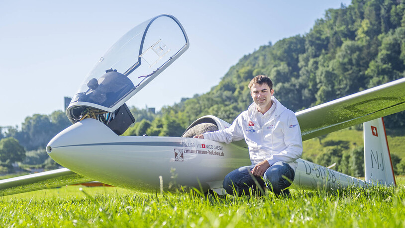 Grosse Leidenschaft: Nico Jägli ist mit seinem Segelflugzeug seit Jahren erfolgreich unterwegs. 