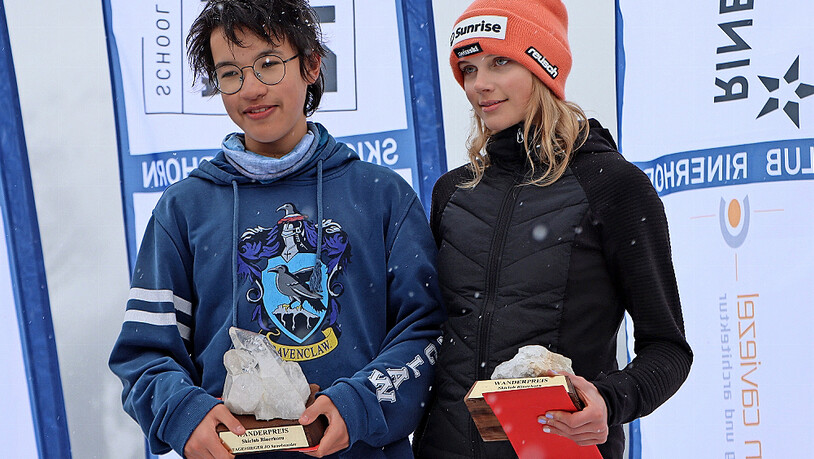 Die Snowboard-Tagesersten Alec Schibli und Bigna Schulz