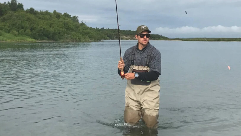 Nino Niederreiter während seinen Sommerferien in Alaska.