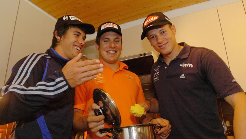 2007: Die damaligen Slalom-Cracks Sandro Viletta, Daniel Albrecht und Marc Gini.