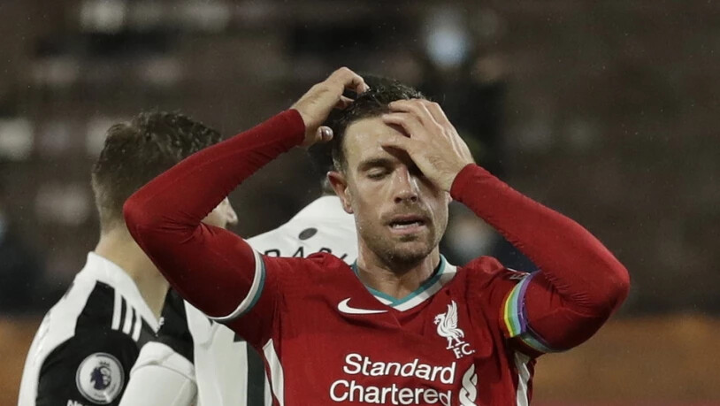 Enttäuschung bei Liverpools Captain Jordan Henderson: nur 1:1 im Auswärtsspiel gegen Fulham
