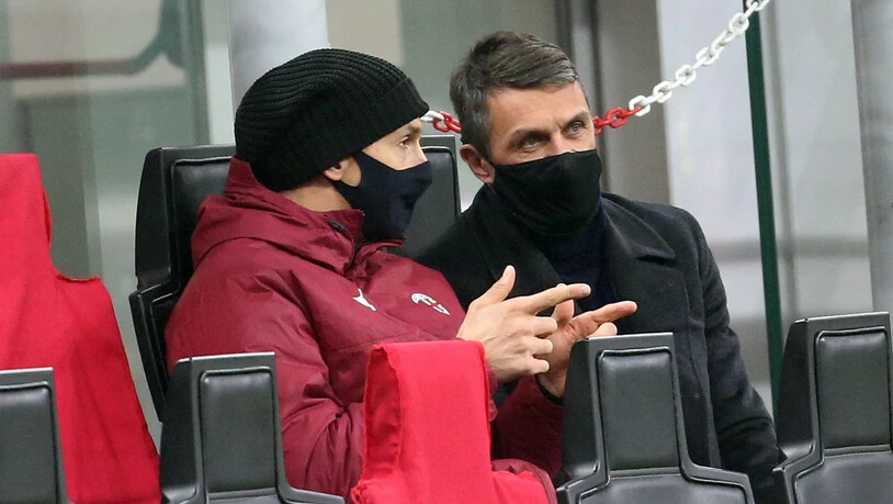 Neben Zlatan Ibrahimovic ist auch Sportdirektor Paolo Maldini (rechts) einer der Baumeister der erfolgreichen jungen Milan-Squadra