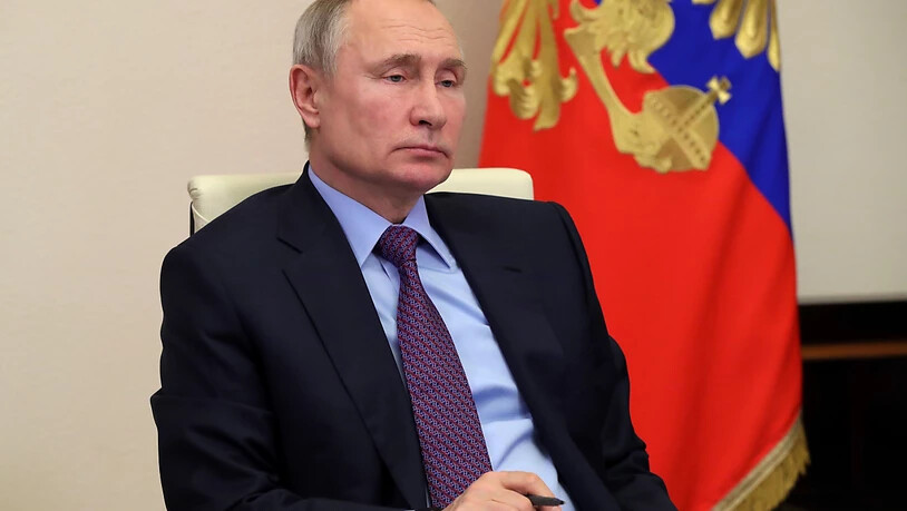 Russlands Präsident Wladimir Putin während einer Videokonferenz. Foto: Mikhail Klimentyev/Pool Sputnik Kremlin/AP/dpa