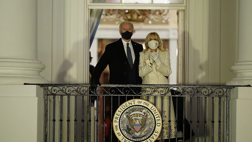 US-Präsident Joe Biden und First Lady Jill Biden am Tag der Amtseinführung. Foto: Evan Vucci/AP/dpa