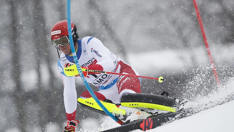 Ramon Zenhäusern schaffte es zum zweiten Mal in diesem Winter aufs Slalom-Podest