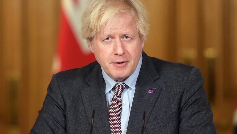 ARCHIV - Boris Johnson, Premierminister von Großbritannien, spricht während einer Pressekonferenz in der Downing Street. Foto: Geoff Pugh/Daily Telegraph/PA Wire/dpa