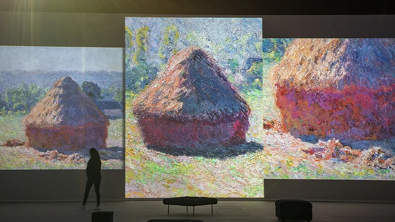 Die von Claude Monet gemalten Heuschober sind in der Show in Luzern wiederholt zu sehen.