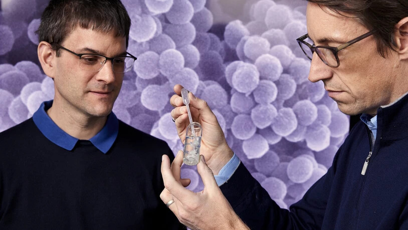 Die ETH-Professoren Wendelin Stark (links) und Robert Grass (rechts) sind für den diesjährigen Europäischen Erfinderpreis nominiert.