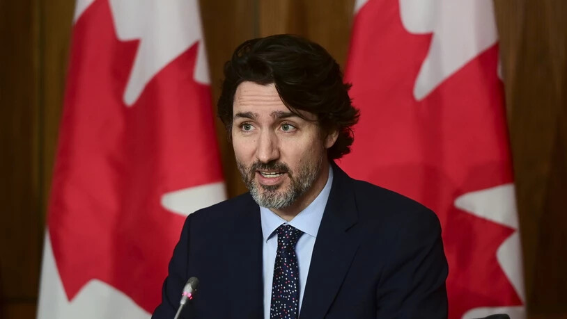 Justin Trudeau, Premierminister von Kanada, spricht bei einer Pressekonferenz. Foto: Sean Kilpatrick/The Canadian Press via ZUMA/dpa