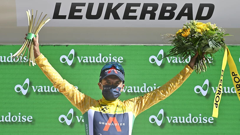 Richard Carapaz sagte in Leukerbad im Siegerinterview, dass sein Fokus stark der Tour de France gelte, er aber das Maillot jaune auch in der Schweiz gerne trage