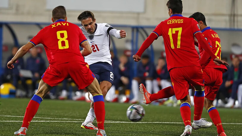 Andorras Hintermannschaft gerät gegen Englands Offensive mit Joker Jack Grealish wiederholt in Nöte