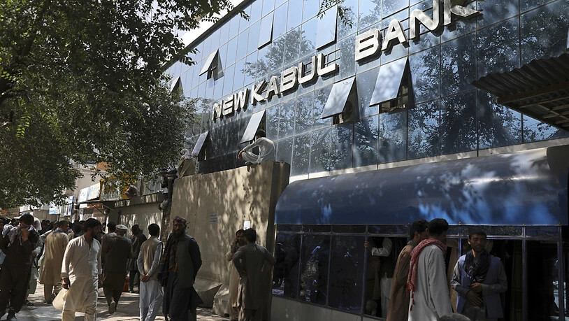 Die Banken in Afghanistan stehen vor dem Kollaps: eine Filiale der New Kabul Bank in Kabul (Aufnahme vom 15. August 2021).