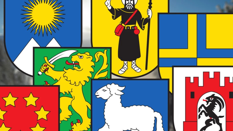 In Graubünden gibt es zurzeit 101 Gemeinden. Jede hat ein Wappen. 