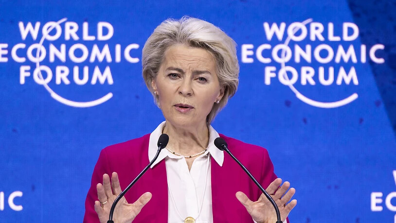 EU-Kommissionspräsidentin Ursula von der Leyen hat am Dienstag am Weltwirtschaftsforum in Davos zu einer umfassenden Hilfe für den Wiederaufbau der Ukraine aufgerufen.