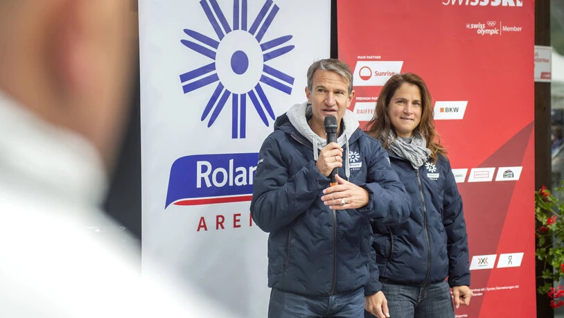 Emotionaler Moment: Michael Hartweg und seine Frau Carola sind seit 1. Mai nicht mehr Mehrheitsaktionäre der Biathlonarena. Die Zügel hält nun Swiss-Ski in der Hand.
