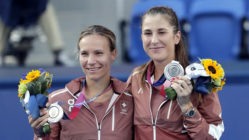 Das Doppel spielt im Team-Wettkampf oft eine entscheidende Rolle: Vielleicht wird es ja das Olympia-Silberdoppel Viktorija Golubic (Li.) und Belinda Bencic richten