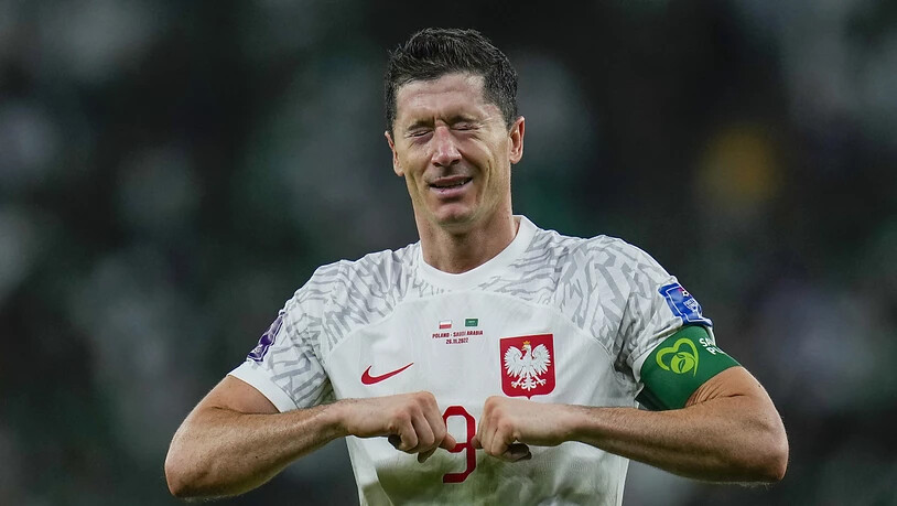 Robert Lewandowski war zu Tränen gerührt nach seinem ersten WM-Tor
