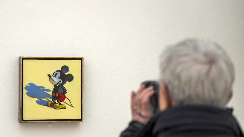 Mit dem Werk "Mickey Mouse" (1988) blickt Wayne Thiebaud auf seine Zeit als Zeichner in den Disney Studios zurück.