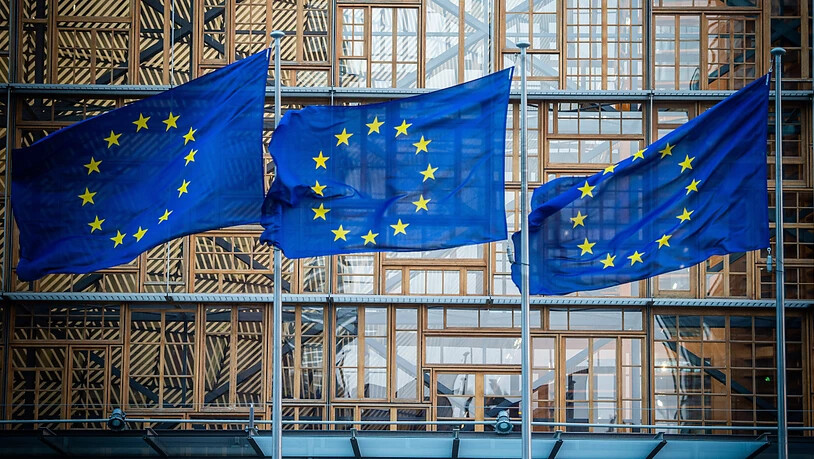 ARCHIV - Flaggen der Europäischen Union wehen in Brüssel im Wind. Foto: Arne Immanuel Bänsch/dpa
