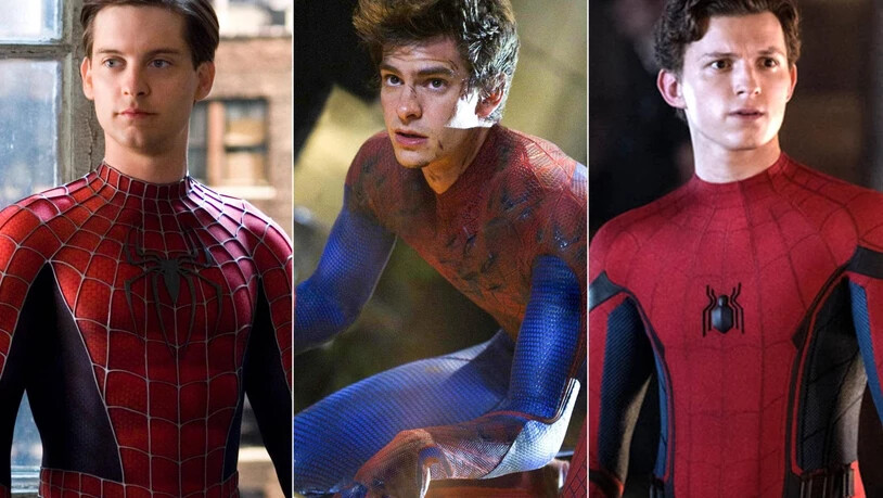 Alles deutet darauf hin, dass es zum Treffen von Tom Holland (rechts) und den alten Spider-Men Tobey Maguire (links) und Andrew Garfield kommt. 