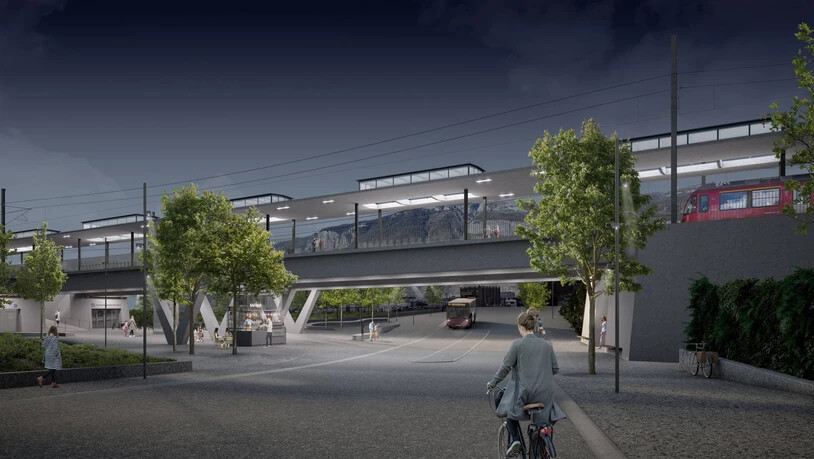 Zukunftsmusik: Wenn alles nach Plan läuft, soll der Bahnhof Chur West im Sommer 2026 eröffnet werden.