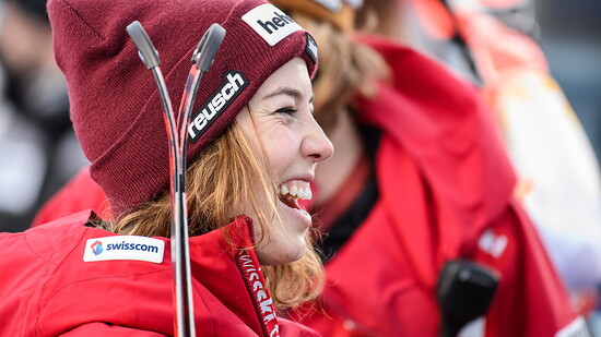 Michelle Gisin darf sich in Are über einen Podestplatz im Slalom freuen