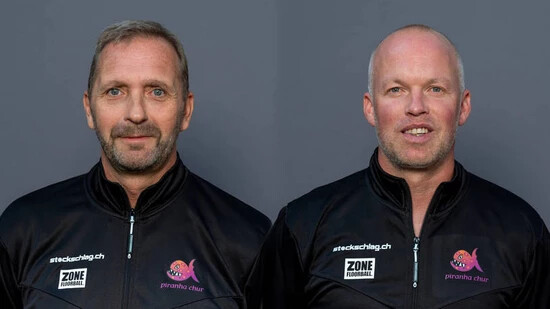 Das Trainerduo Jani Westerlund (links) und Mikael Fernström verlässt Piranha Chur per sofort.


