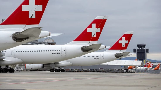 Sie bleiben vorerst auf dem Boden: Die Flugzeuge für Swiss-Flüge in die libanesische Hauptstadt Beirut. (Archivbild)