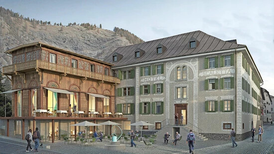 Die Vision: Neben dem bestehenden, historischen Gebäude soll ein Anbau mit Restaurant und Zimmern gebaut werden. 