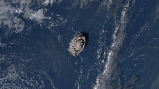 Das Satellitenbild zeigt den Ausbruch des Untersee-Vulkans Hunga Tonga-Hunga Ha'apai. (Archivbild)