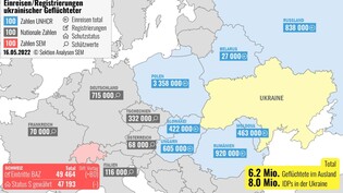 Mehr als ein Drittel der ukrainischen Gesamtbevölkerung hat der russische Überfall in die Flucht getrieben: insgesamt über 14 Millionen - in Nachbarländer und innerhalb der Ukraine.
