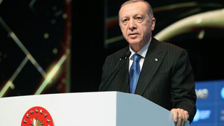 Präsident Recep Tayyip Erdogan spricht während einer Preisverleihung. Foto: Turkish Presidency/APA Images via ZUMA Press Wire/dpa