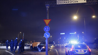 Bei einer Verfolgungsjagd in Stockholm kam es zu einem Unfall. Foto: Christine Olsson/TT News Agency via AP/dpa