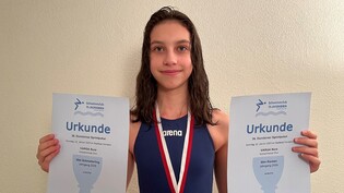 Nora Varga wurde in Dornbirn Zweite über 50 Meter Rücken.