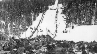 Olympiaschanze 1948: Auf diesem Gelände in St. Moritz soll die temporäre Big-Air-Anlage für die Freestyle-WM 2025 gebaut werden.