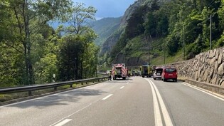 Zum schweren Verkehrsunfall im Wallis kam es, weil ein Auto auf der Gegenfahrbahn fuhr.