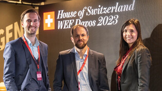Die Gründungsmitglieder des «Global Shapers»-Hub Davos (v.l.): Joshua Verhoeven, Sascha Lauterborn und Simona Pfeiffer.  