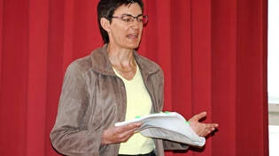 Regierungsrätin Marianne Lienhard informiert über die Landsgemeindegeschäfte.