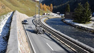 Die Unfallstelle bei Davos Frauenkirch.
