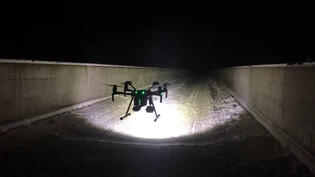 Der Drohneneinsatz auf der Salginatobelbrücke.