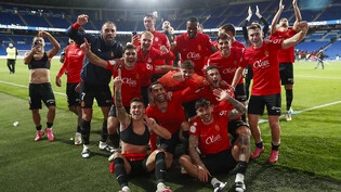 Die Spieler des RCD Mallorca feiern den Einzug in den Cupfinal
