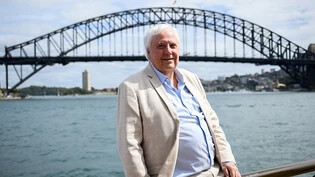 Clive Palmers poses for a photograph after making an announcement regarding the Titanic II, in Sydney, Wednesday, March 13, 2024. (AAP Image/Bianca De Marchi) NO ARCHIVING