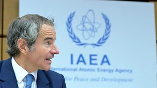 ARCHIV - Rafael Mariano Grossi, Generaldirektor, Internationale Atomenergie-Organisation (IAEO), spricht bei der Frühjahrstagung der Internationalen Atomenergiebehörde (IAEA). Foto: Roland Schlager/APA/dpa