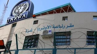 ARCHIV - Das Hauptquartier der United Nations Relief and Works Agency (UNRWA) in Gaza. Foto: Ashraf Amra/Zuma Press/dpa
