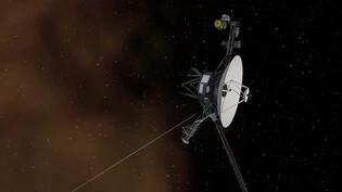 Die von der US-Raumfahrtbehörde Nasa veröffentlichte grafische Darstellung zeigt, wie die Raumsonde "Voyager 1" in den interstellaren Raum eintritt. (Archivbild)