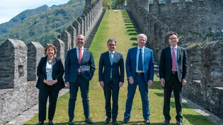 Die aktuelle Tessiner Regierung bestehend aus Marina Carobbio (SP), Norman Gobbi (Lega), Christian Vitta (FDP), Claudio Zali (Lega) und Raffaele De Rosa (Mitte).